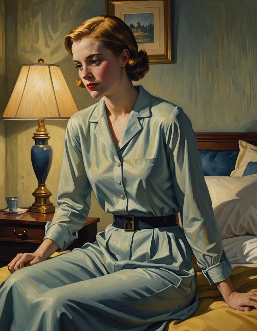 Hotel Room Scene in Sensual Realism Style