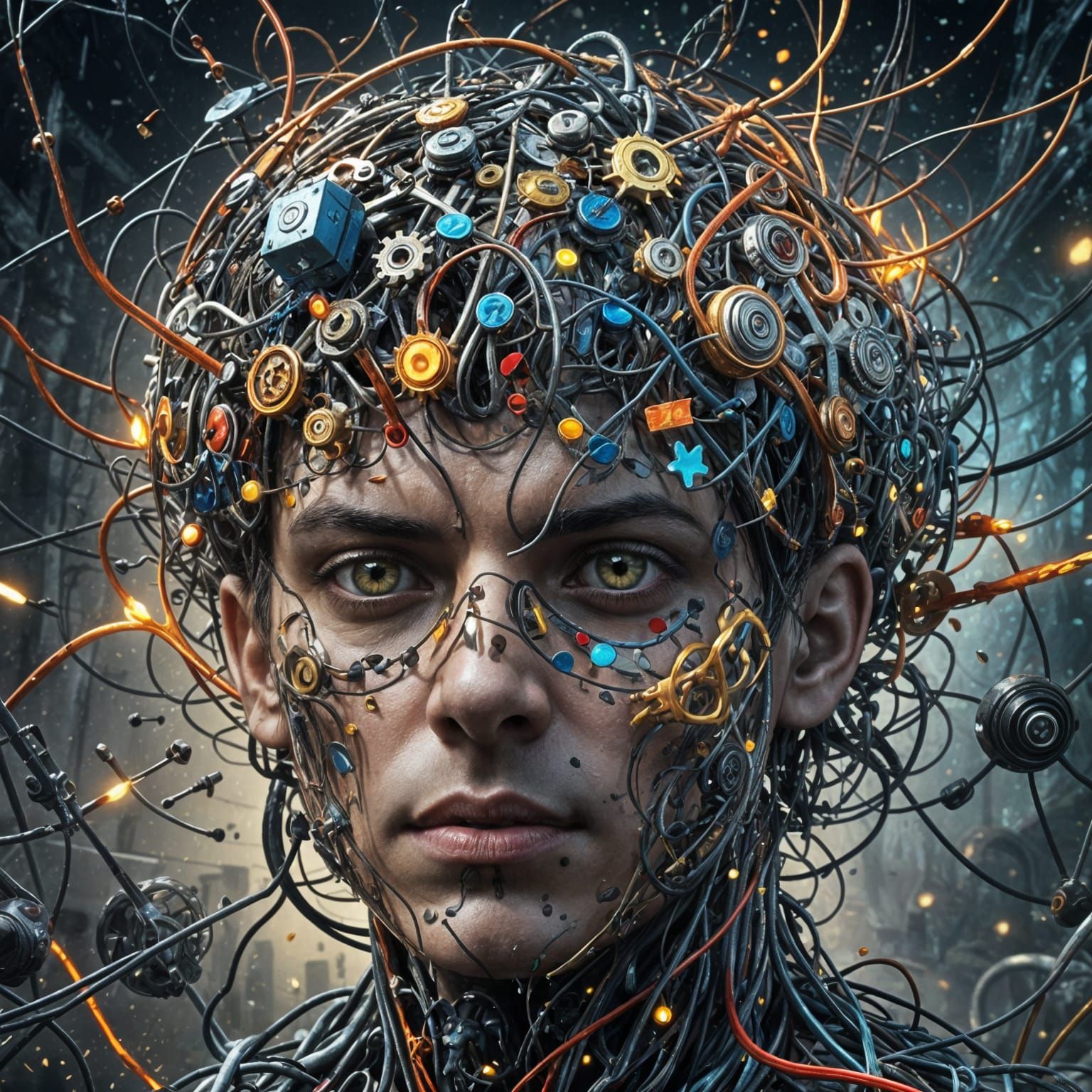 Abstract Neurodivergent Mindscape in High Definition