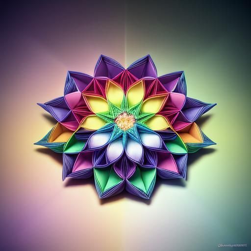 Rainbow Origami: A Surreal Light Sculpture