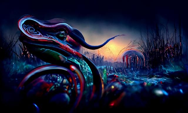 Serpent's Path: Hyperrealistic Snake Domain