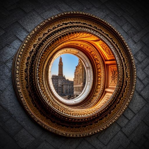 Beautiful Intricate Mirror with Hyperrealistic Details