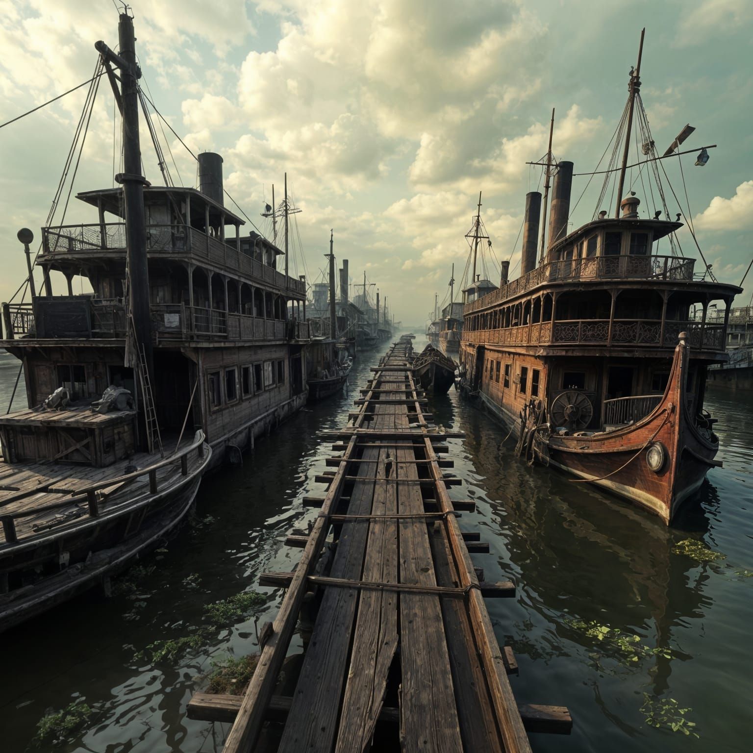 Epic Steampunk Apocalypse: Abandoned Floating Village