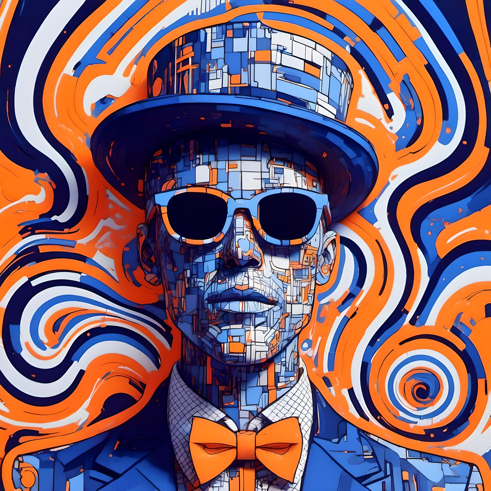 Hat, Glasses, Bow tie