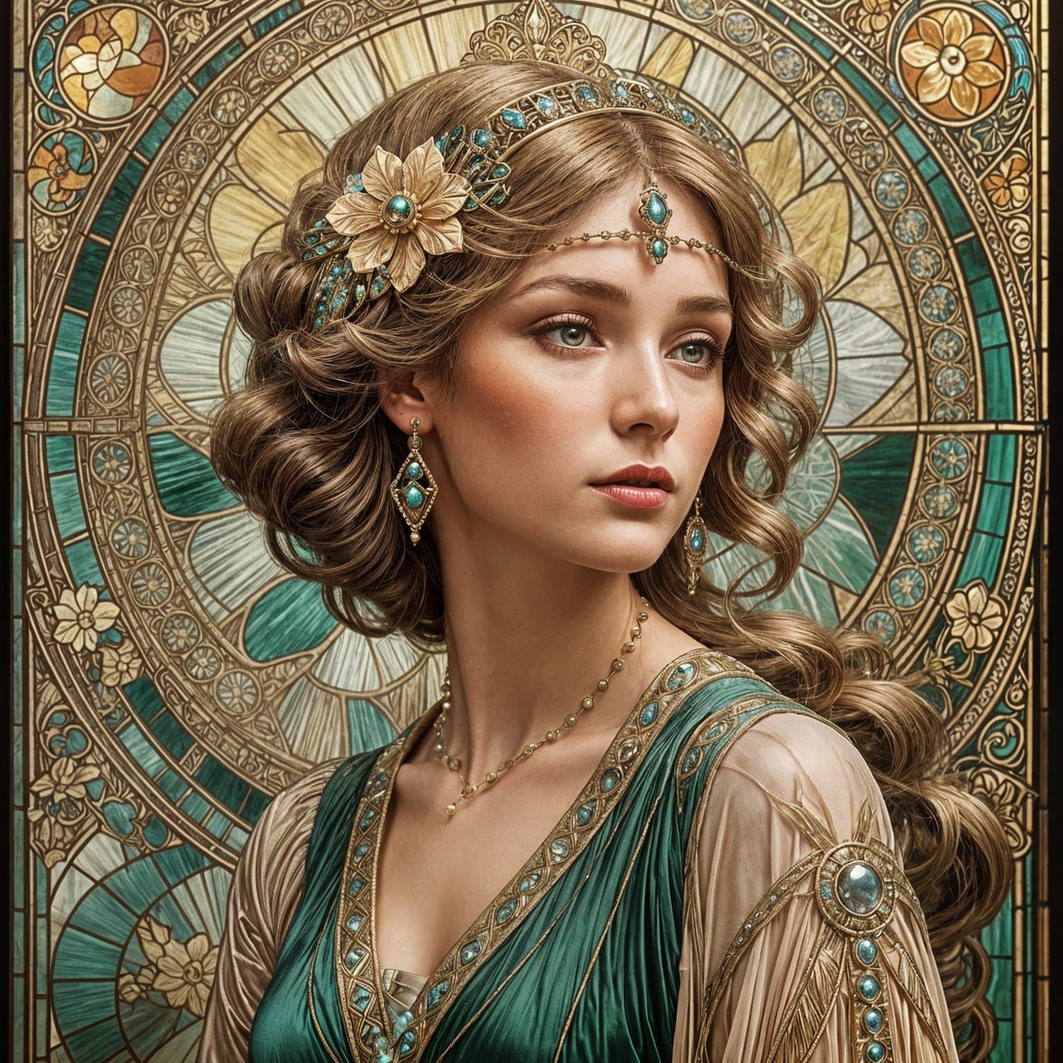 A Glamorous Diva in Art Deco Style