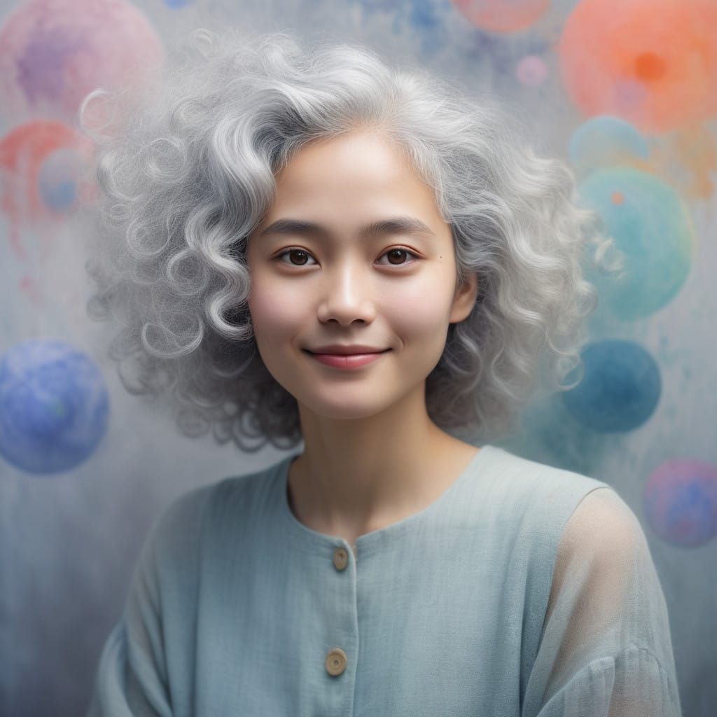 Ethereal Woman in Whimsical Mist