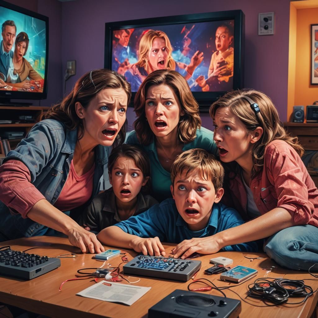 American Family Reacts to Emergency Broadcast, Hyperrealisti...