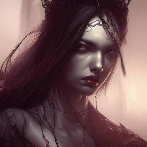 Chained Mistress: Dark Sensual Digital Illustration