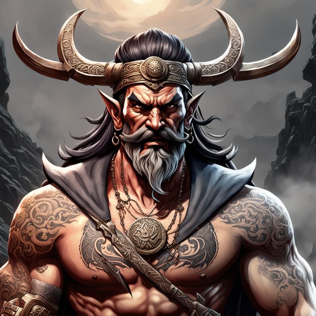 Altai Devil God of the Underworld: Dark Fantasy Art