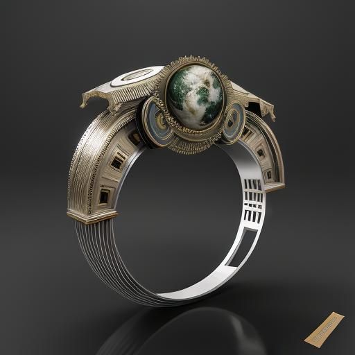 Abstract Concentric Circles Pattern: Digital Matte Painting