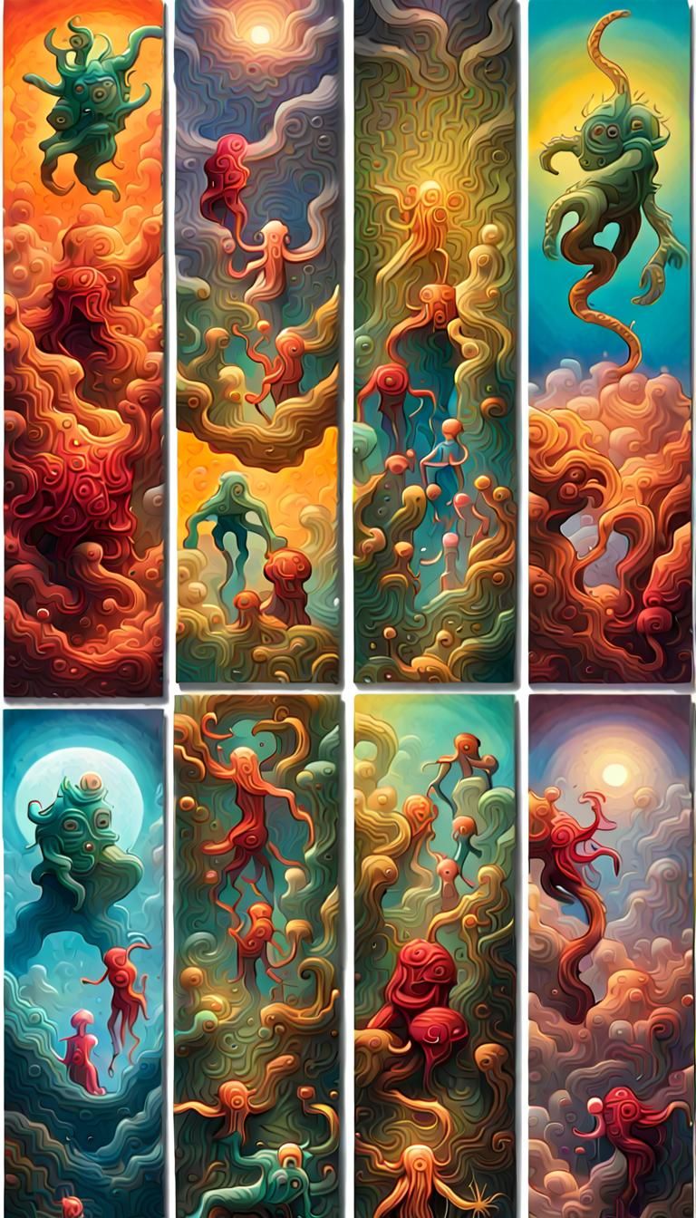 Eerie Figures Emerge in Maximalist Art Display