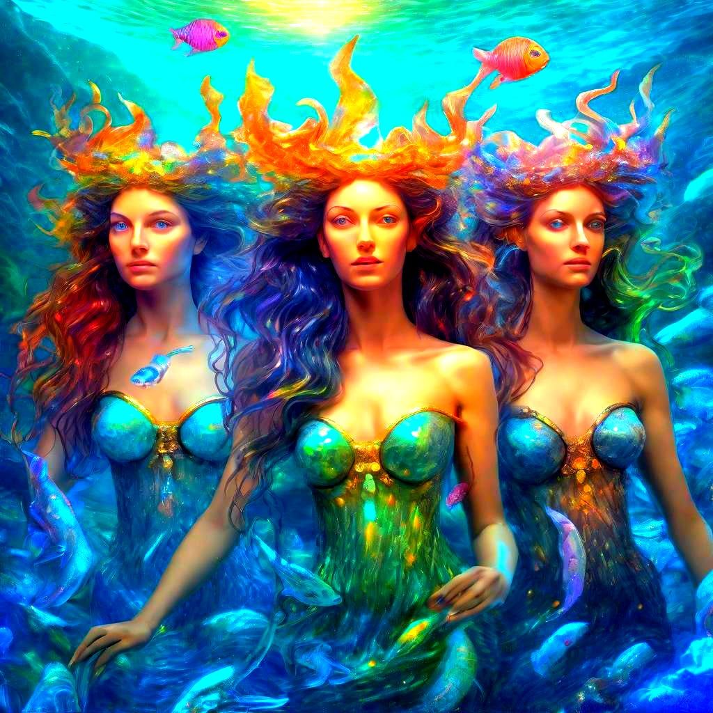 the Nereids, the sea nymphs