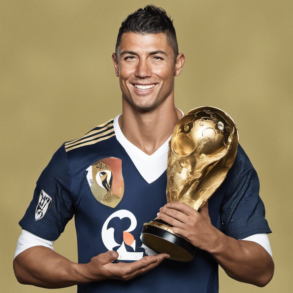 Ronaldo Celebrates World Cup Win: Hyperrealistic Concept Art