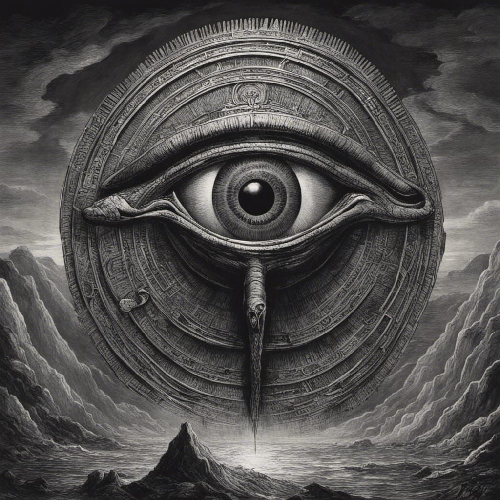 Eye of Ra: Horror Illustration in Doré Style