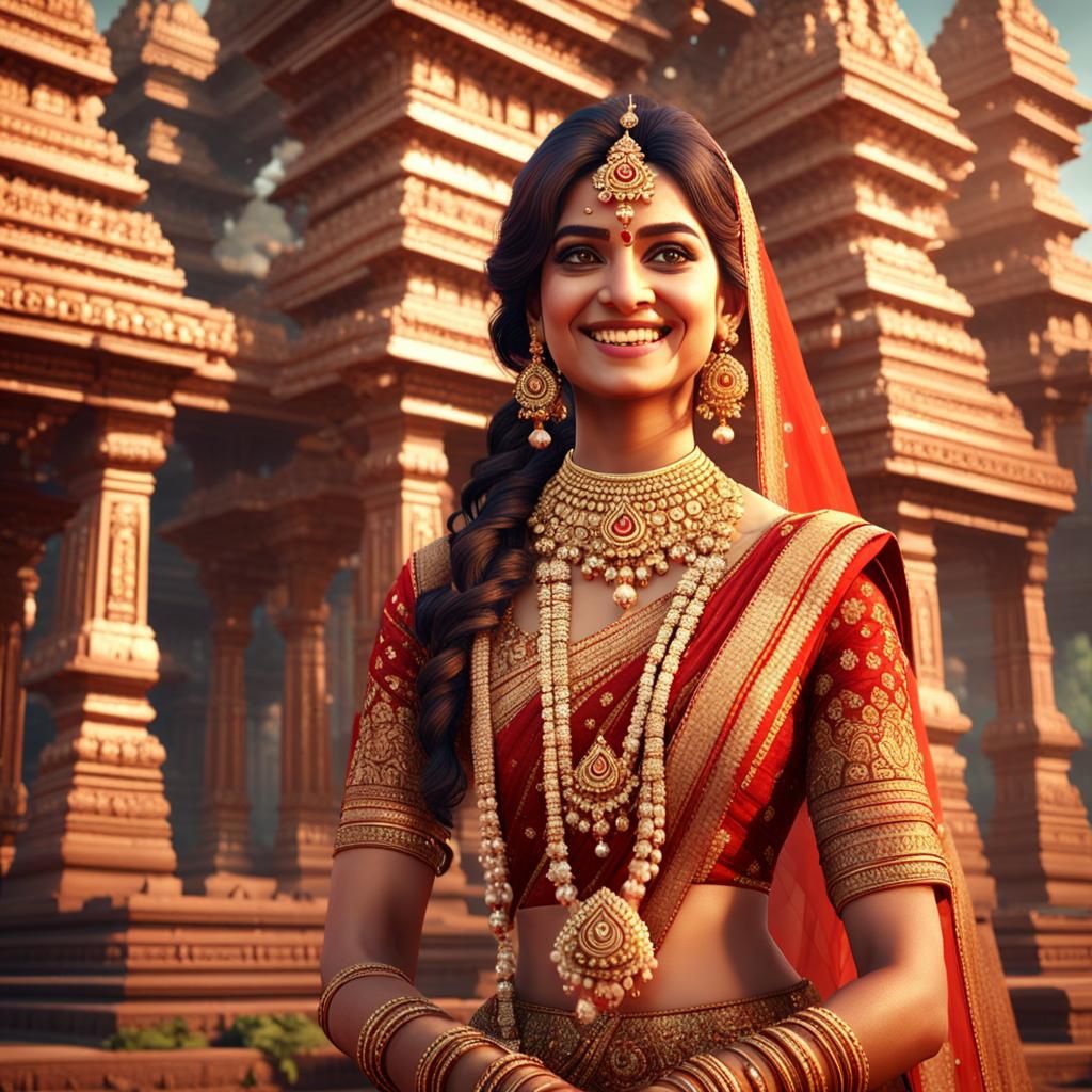 Radiant Indian Bride in Traditional Attire
