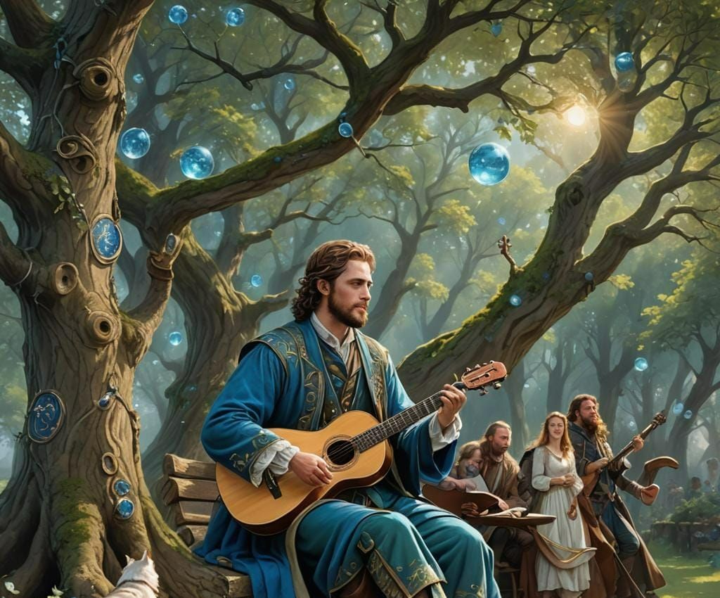 Wartet mal Männer, da drüben sitzt ein Barde, der singt gar ...