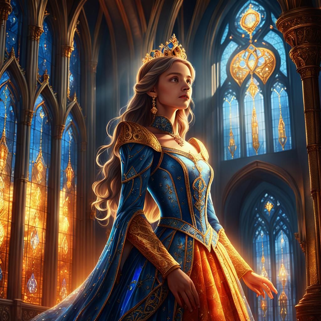 Princess in Ruined Castle: Fantasy Concept Art