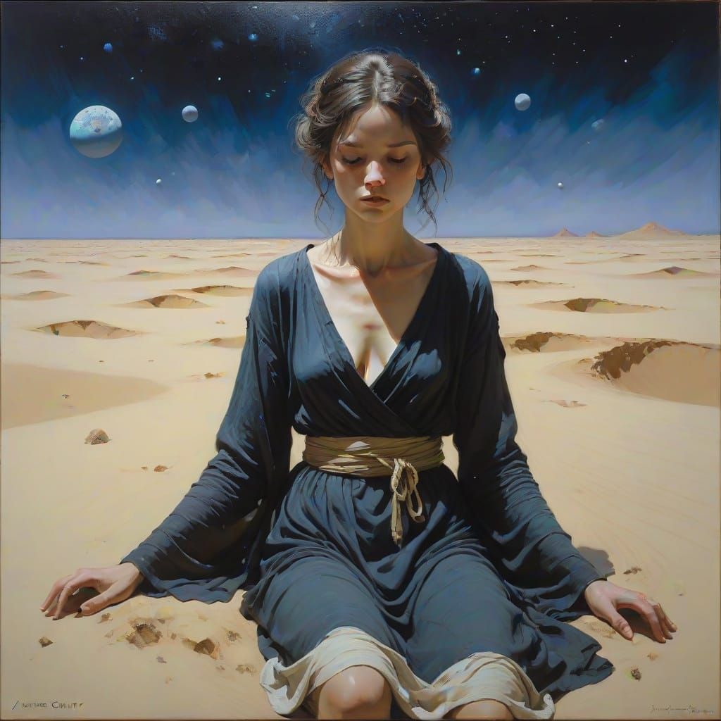 Hourglass of Time: An Oil Painting