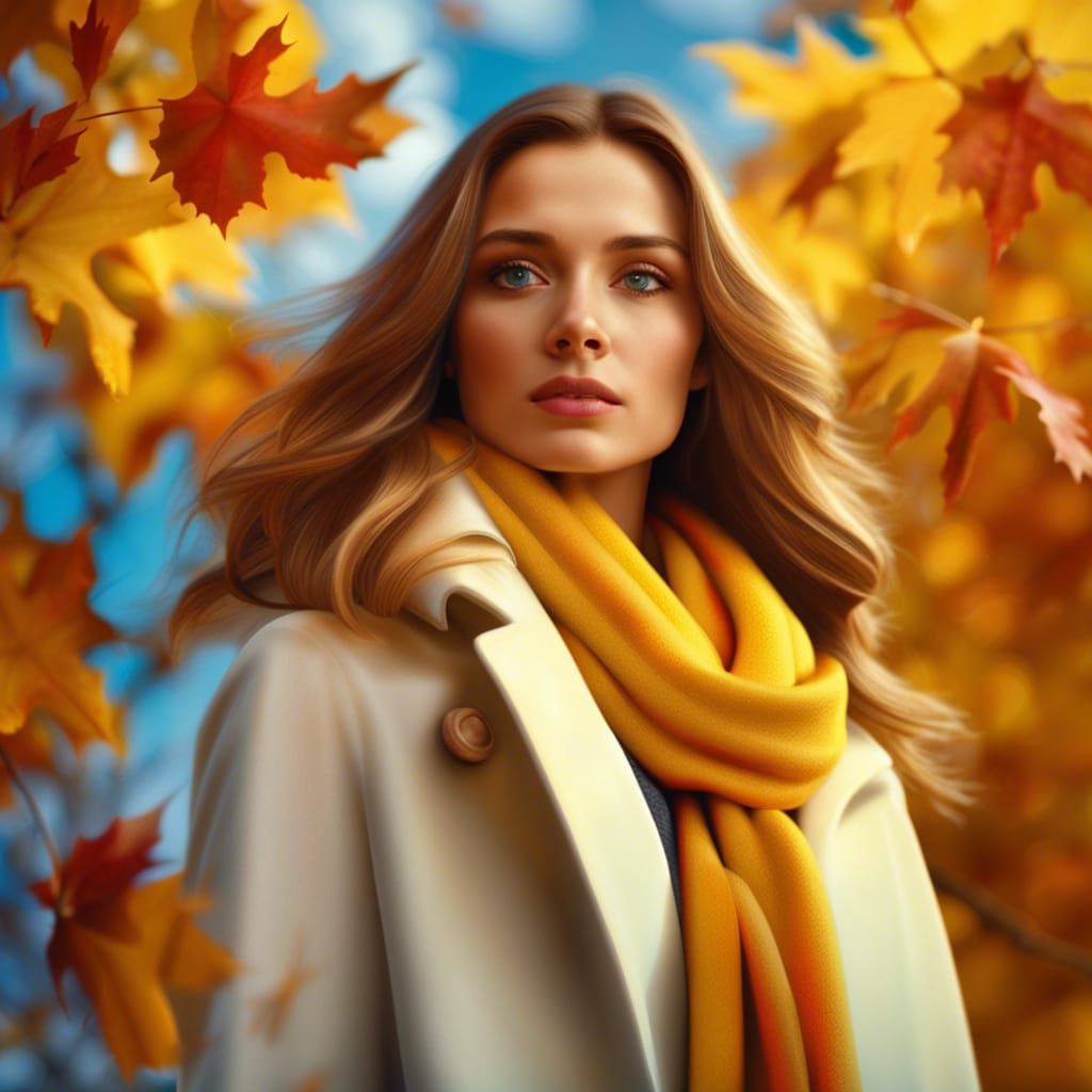 Autumn Portrait of Woman in Unreal Engine Style