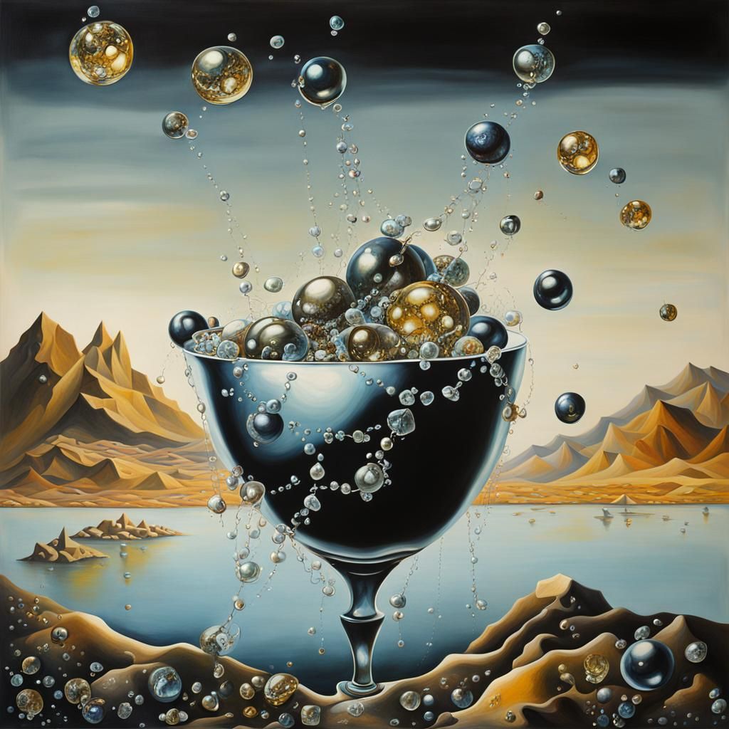 Surreal Cracked Pearls and Diamond Ice Cycles