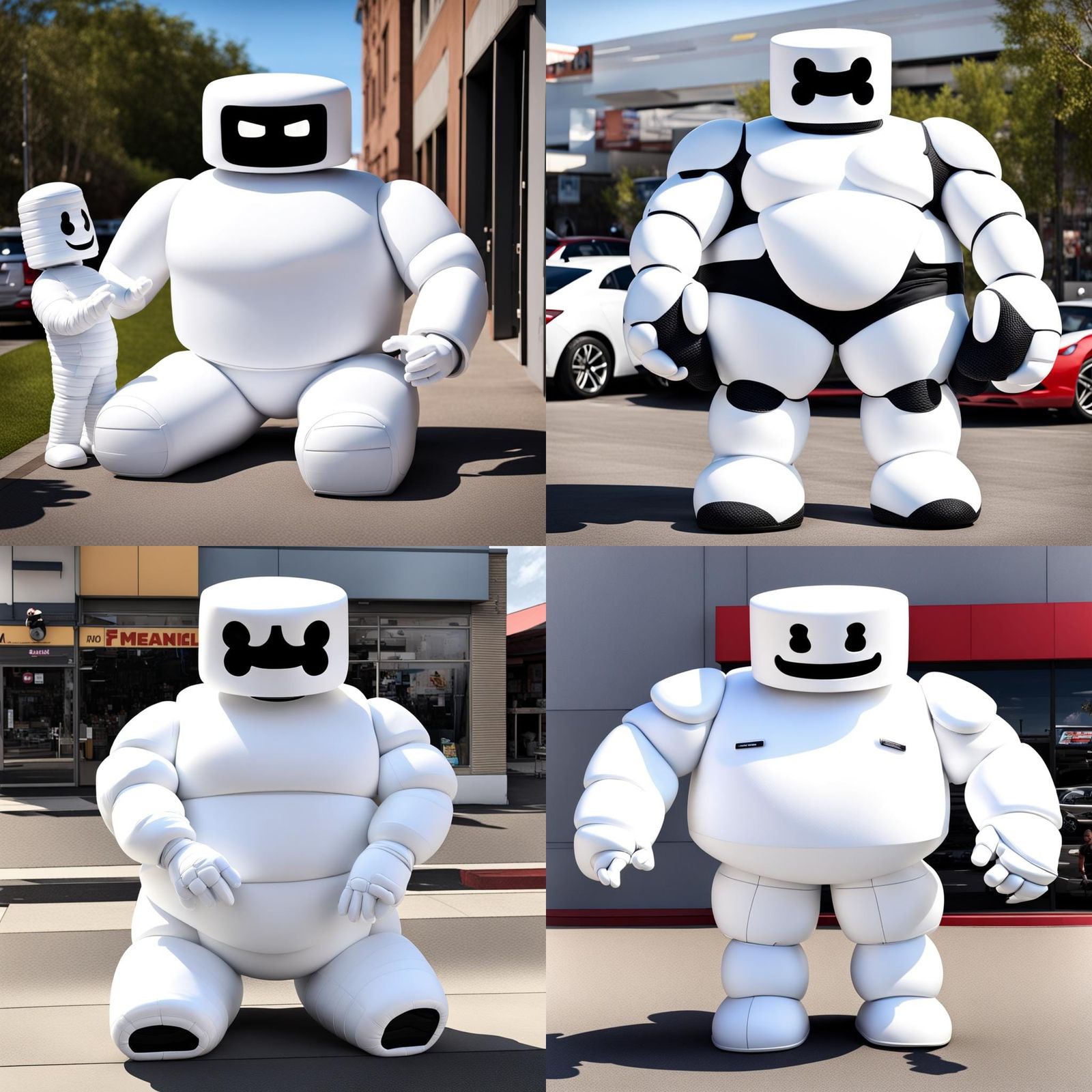 Friendly Marshmello Michelin Man Baymax AI Image
