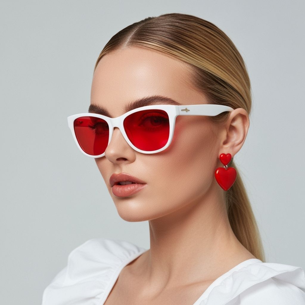 Blonde Woman in Sunglasses: Hyperrealistic Fashion Portrait
