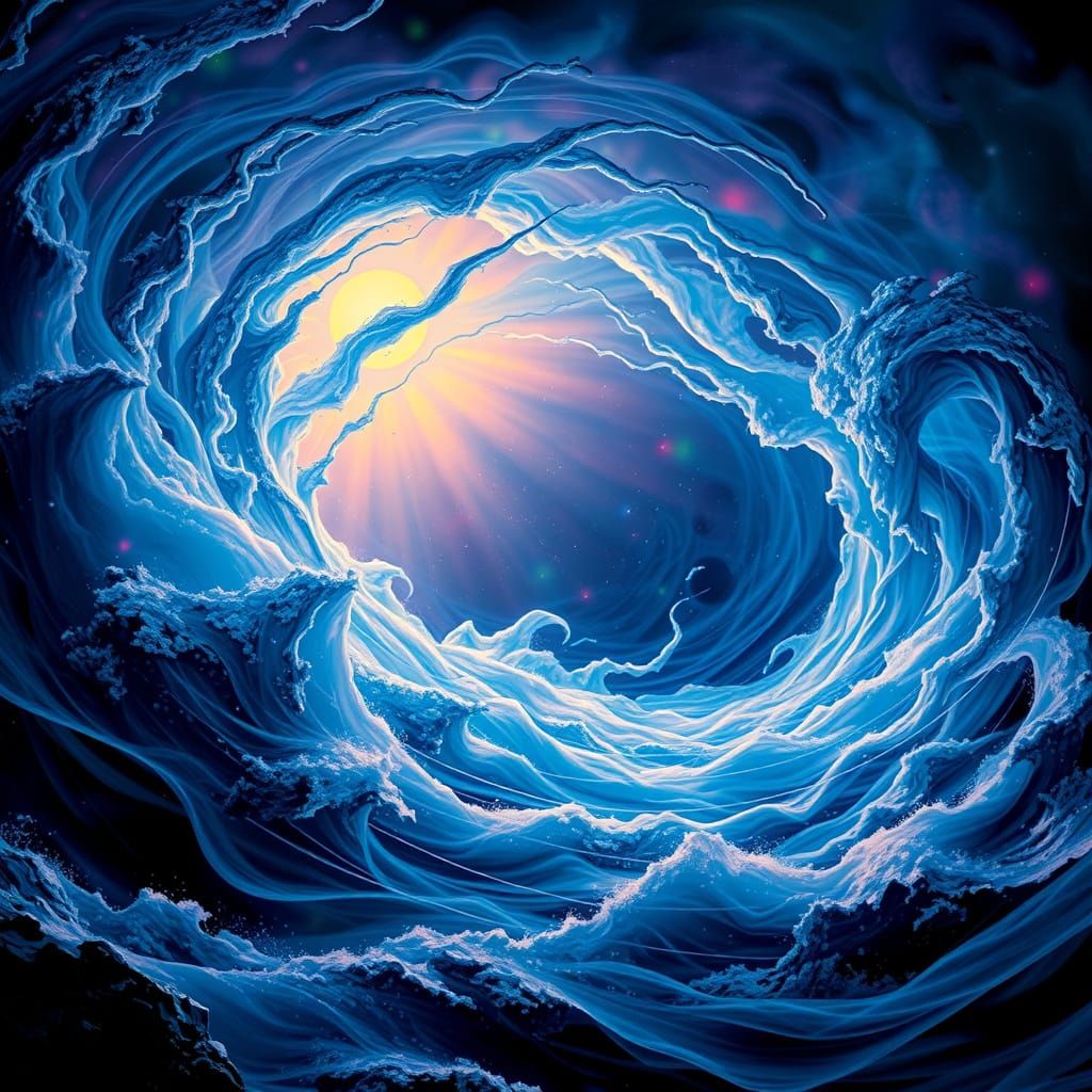 Ethereal Maelstrom of Iridescent Souls in the Ocean of Time