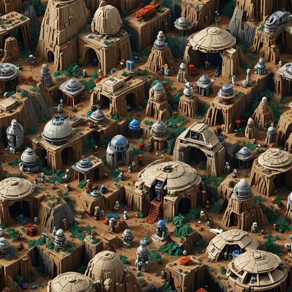 Detailed Lego Star Wars Set in 8K Resolution