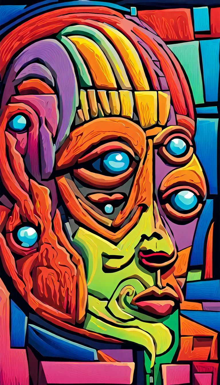 Neon Psychedelic Mindscapes in Maximalist 3D