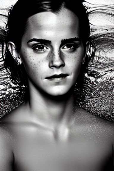 Emma Watson Underwater Portrait with Dimensional Lighting