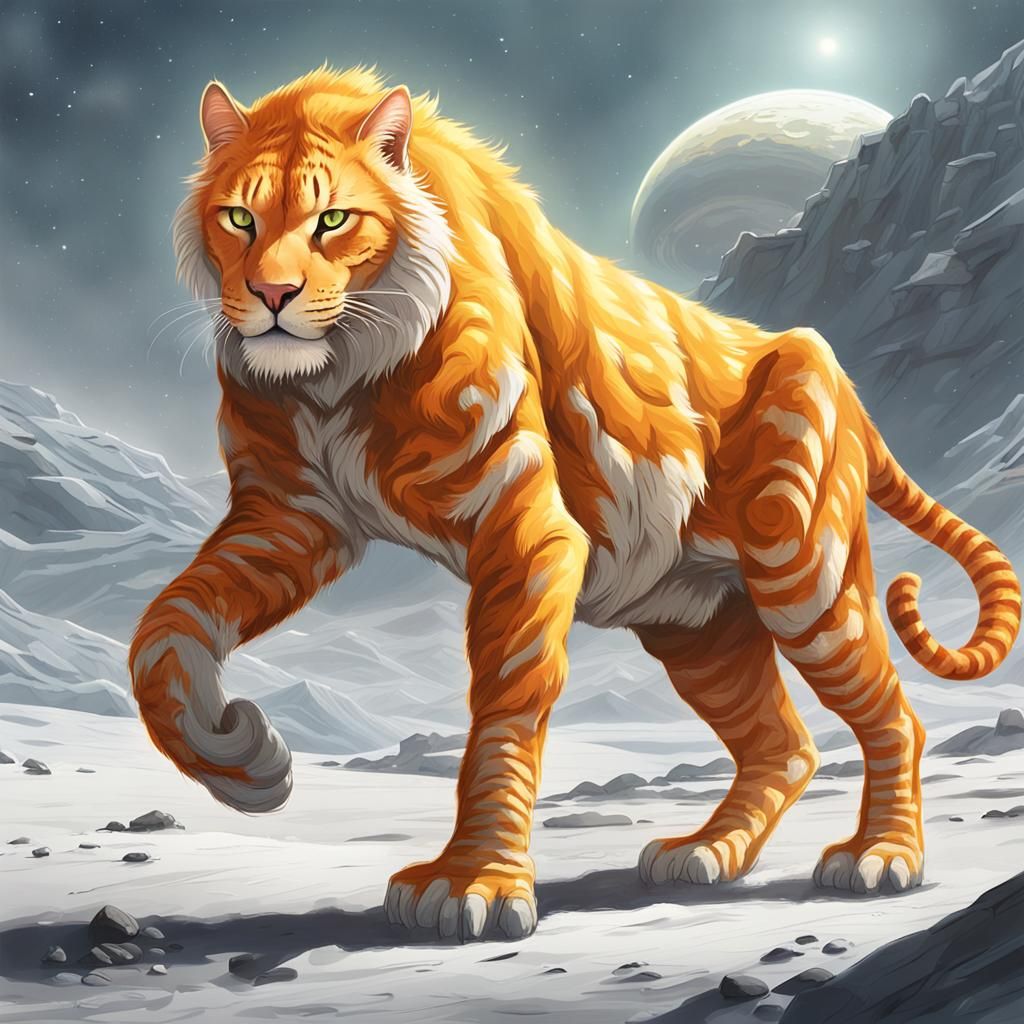 Alien Exoplanet with Speculative Creatures: Scientific Illus...