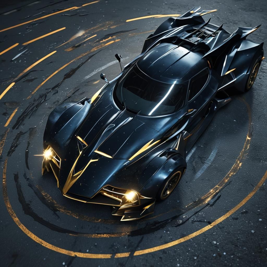 Batmobile Speeds Through Gotham in a Gothic Style
