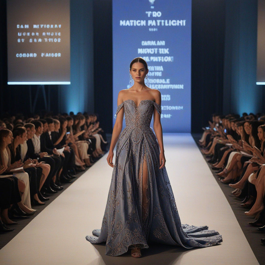 Ethereal Blue Haute Couture Catwalk