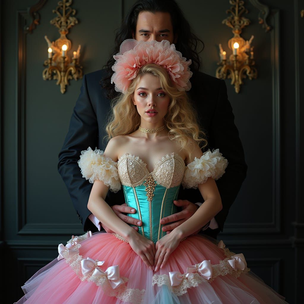 Mafia Boss Holds Petite Woman in a Sweet yet Fierce Embrace