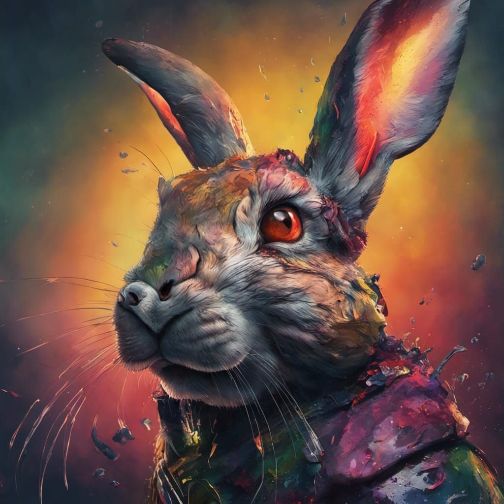 Hyperrealistic Evil Rabbit Concept Art