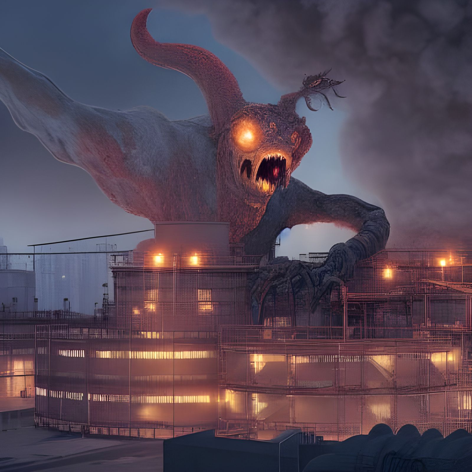 Toxic Sludge Demon Emerges from Chemical Factory