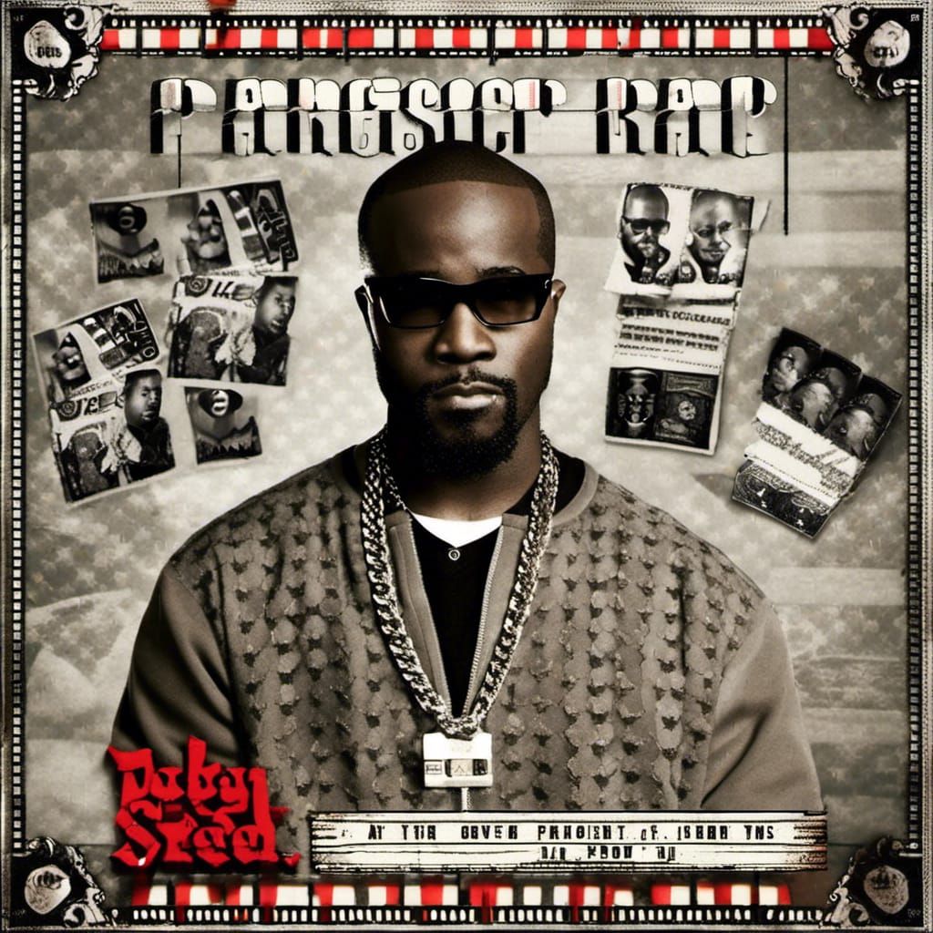 Gangster Rap Album Cover Photography, AI-Generated