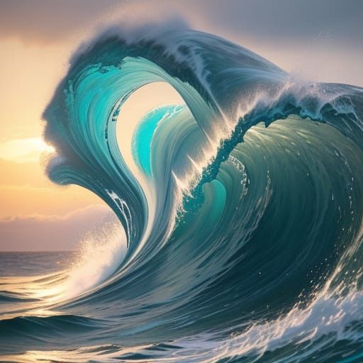 Golden Hour Oceanic Masterpiece in Impressive Detail