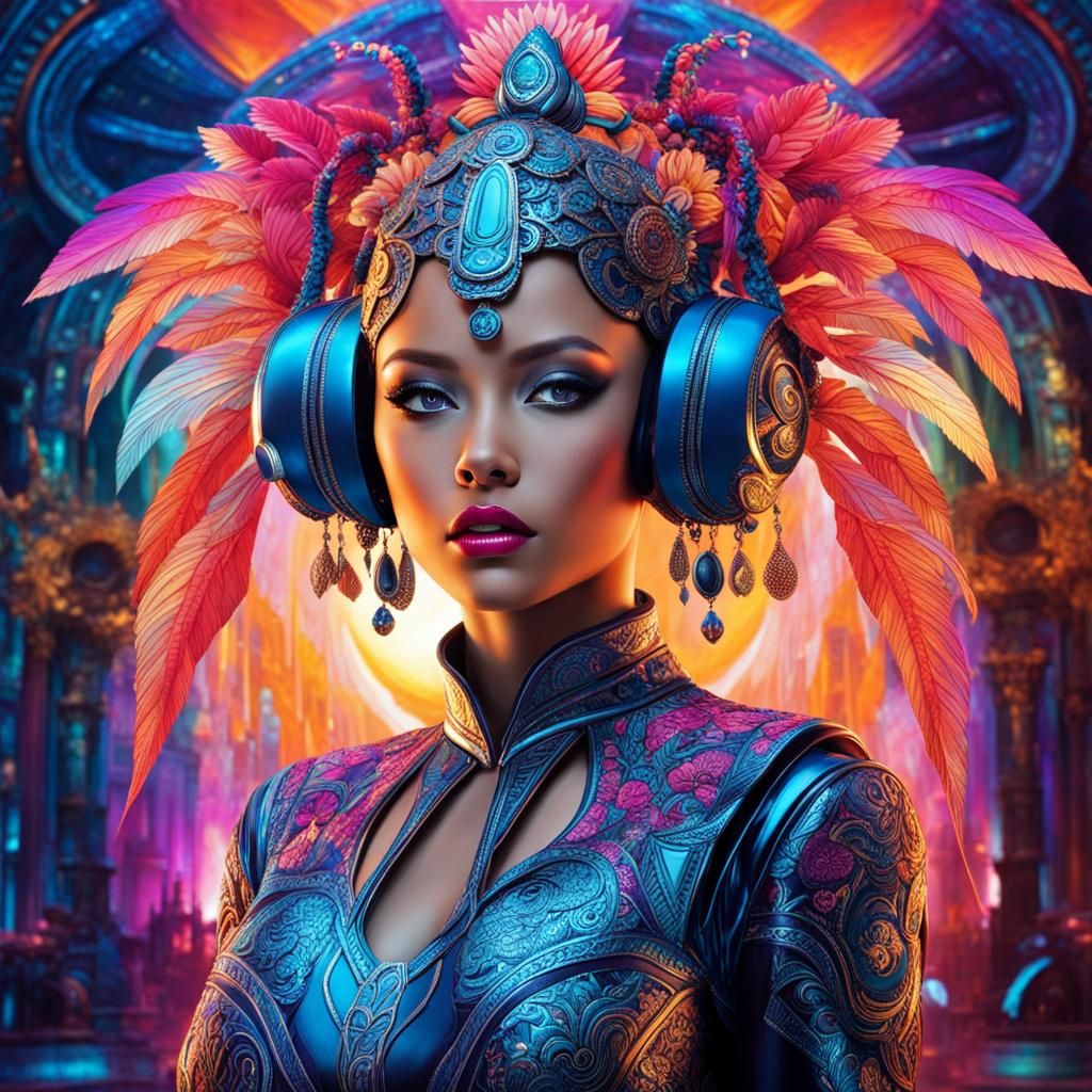 Futuristic Lady DJ