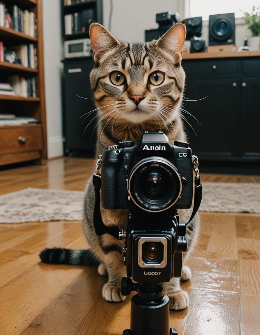 Cat Steals Spotlight, Knocks Over Camera