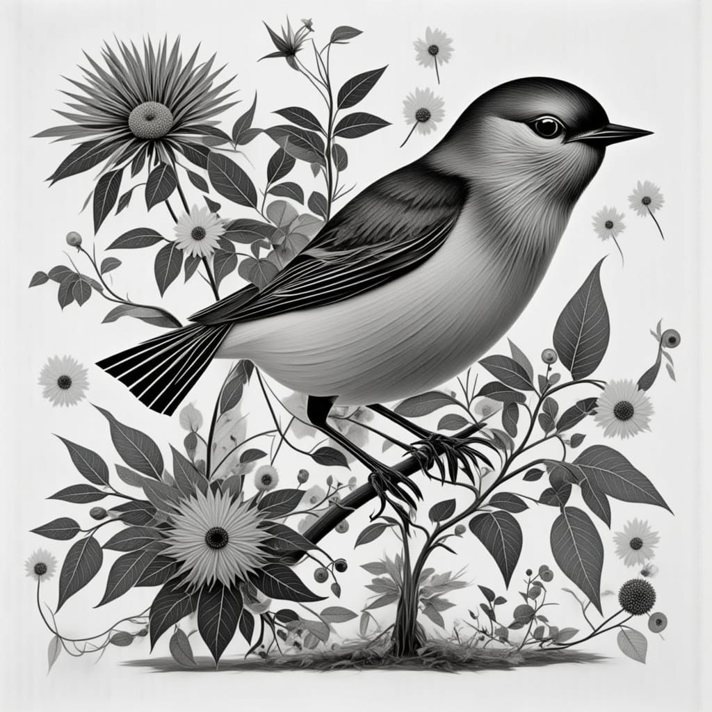 AI Generated Image with "LA SOMBRA" and "Bird-O-Gram" LoRAs