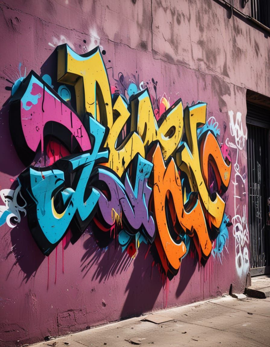 Graffiti Mural of Goons in Vibrant Urban Art Style