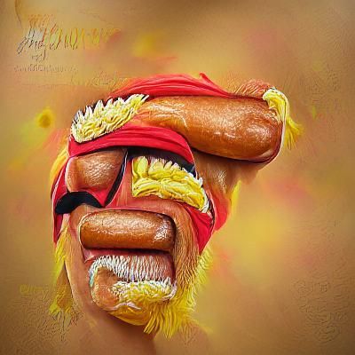 Fried Chicken Hulk Hogan Digital Illustration