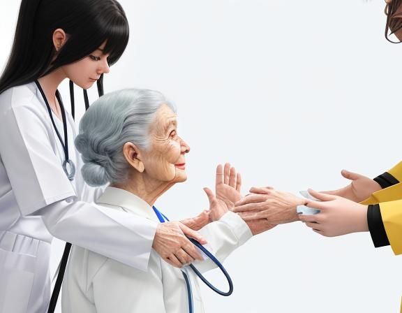 Erica(female humanoid robot:1,5) (dresses like a nurse:1,5)(...