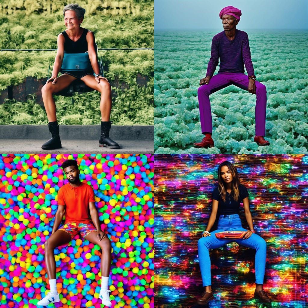 Vibrant Neon Portraits in Studio Lighting