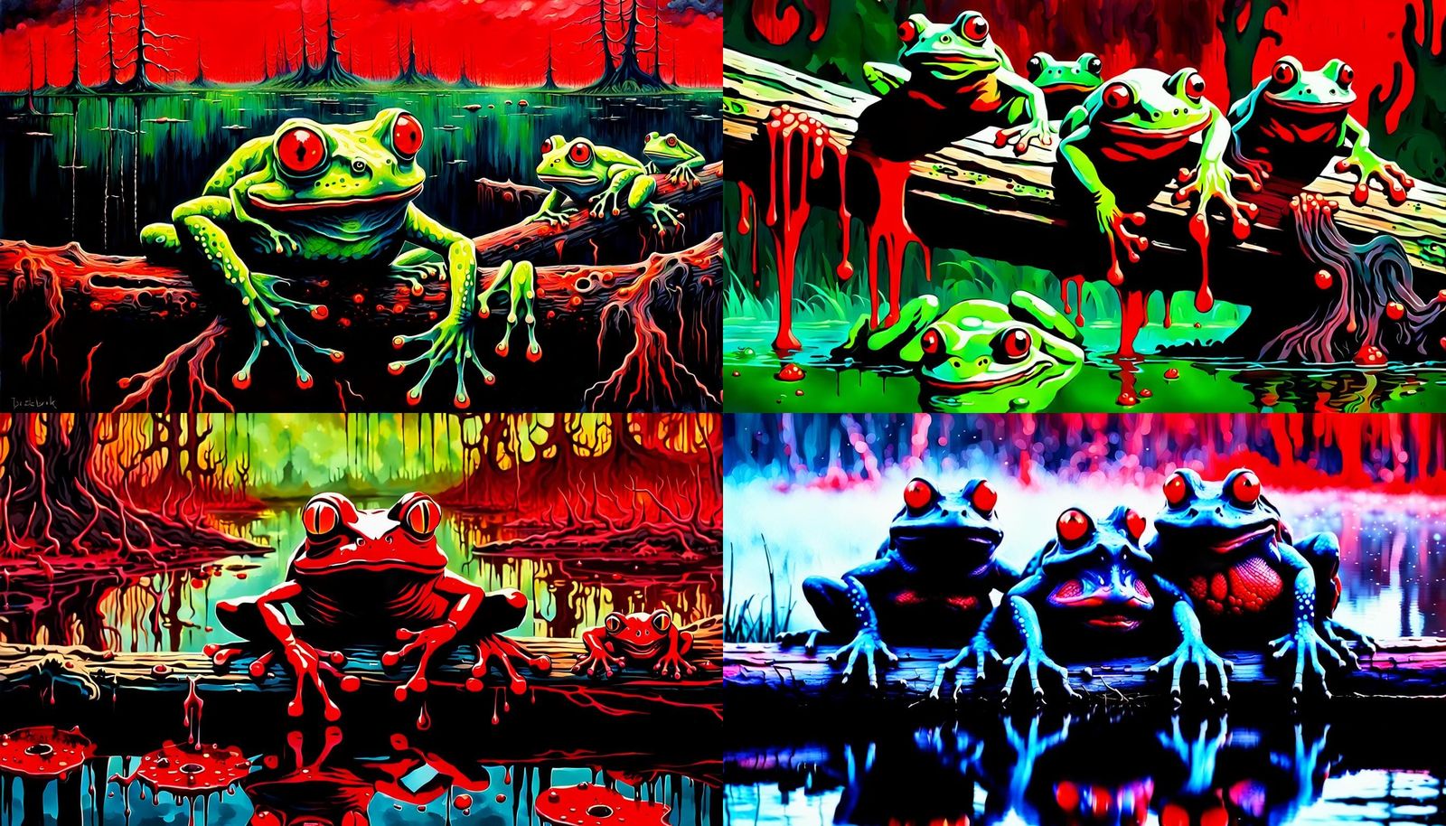 Demon Frogs of the Anti-Christ: Horror Art