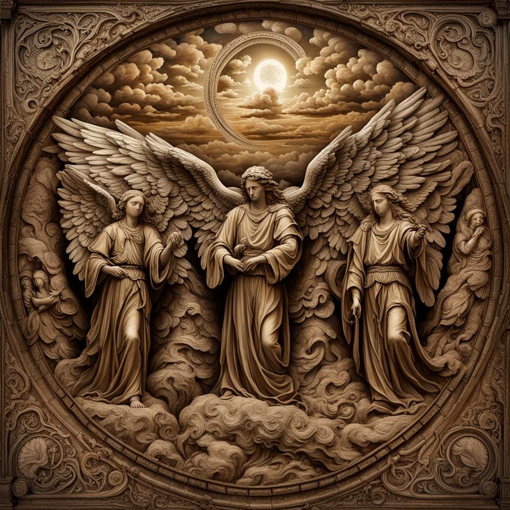 Angels Holding Back the Four Winds