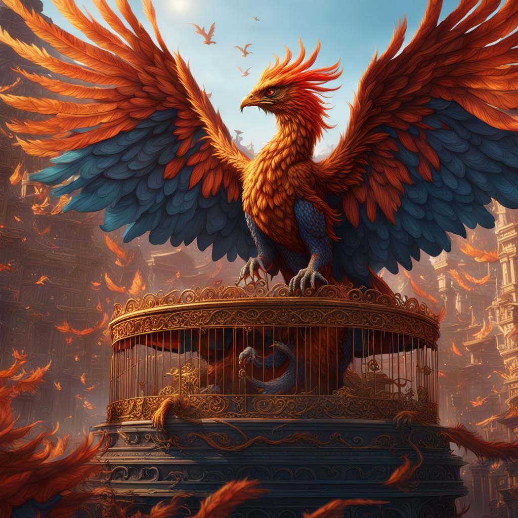 Majestic Phoenix Rises: Fantasy Concept Art