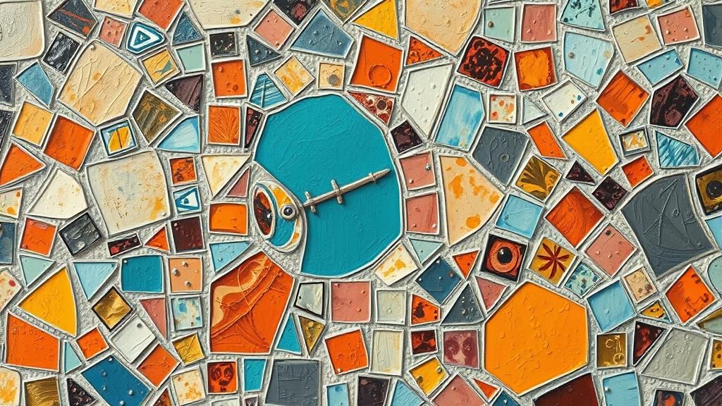 Angler Fish in Oil, Mosaic Style Painting