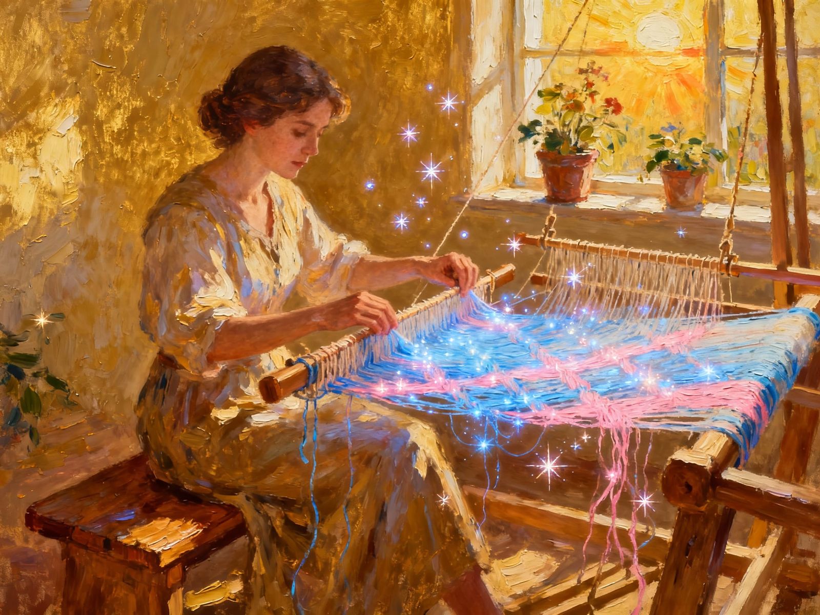 Impasto Weaver Creates Magical Cloth: Magic in Life