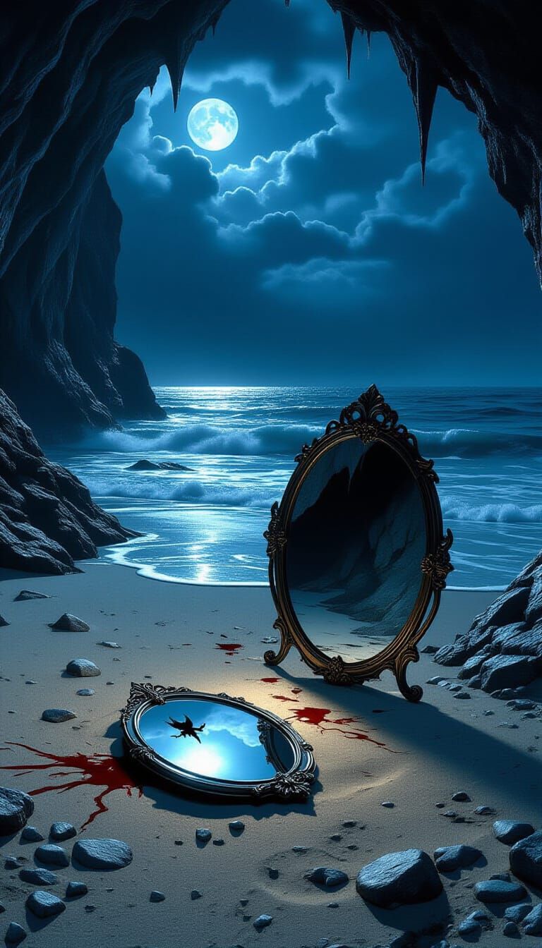 Gothic Romance Book Cover with Demonic Shadow